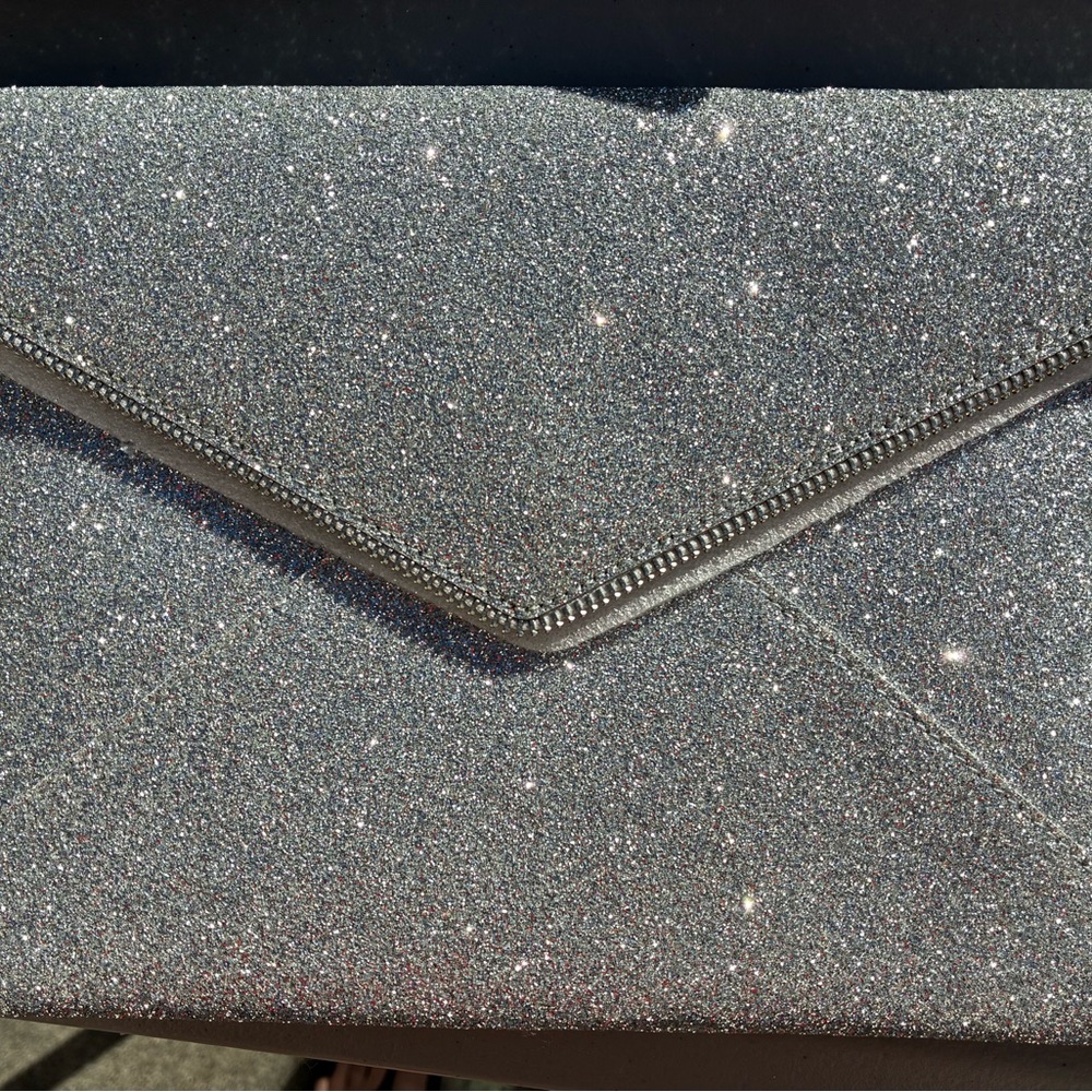 Rebecca Minkoff Sparkling Silver Clutch